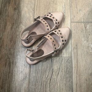 Freebird Pink Studded Slingback Flats